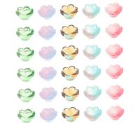 Gatuida 100 Pièces Lot de Perles Verre Forme Clochette de Dégradé Perles pour Bijoux DIY Breloques Colorées pour Bracelets et Colliers