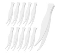 Gatuida 100 pièces Mini Plastic Curved Tweezers For Face Mask Application Eyelash Extension And Skincare Mask Applicator Clips Gentle And Easy-to-handle Beauty Tool