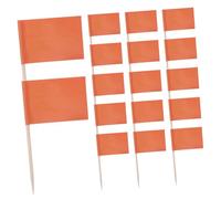 Gatuida 100 pièces Mini Toothpick Flags Décoratifs pour Cupcakes Mini Drapeaux Solides pour Fromages et Fruits Piques à Dents Robustes pour Fêtes Buffet et Gâteaux Couleur Unie Orange
