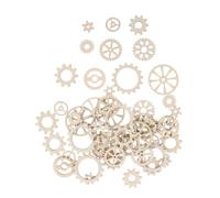 Gatuida 100 pièces Roues Bois pour Bricolage pour Loisirs Créatifs Ornements à Peindre pour Scrapbooking et Décoration Maison Puzzle Bois DIY