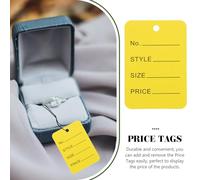 Gatuida 1000 pièces Lot de Étiquettes Prix Suspendues Jaunes Papier Durables pour Bijoux Vêtements Chaussures Étiquettes Personnalisables Résistantes et Faciles à Écrire pour Gestion de