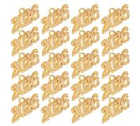 Gatuida 100pièces Breloques Chiffre Alliage Metal Pendentifs Mini pour Bijoux DIY Colliers Porte-clés Créations de Fin Année