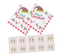 Gatuida 100pièces Lot de Serviettes de Table Imprimées Joyeux Noël Jetables pour Décoration de Fêtes Hiver Noël