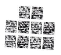 Gatuida 10feuilles Autocollantes Lettres Chiffres Adhésifs Alphabet Numéro Sticker Décoration Intérieur Bureau Salon Chambre