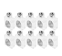 Gatuida 10pcs Bouteilles d'eau Bénite en Verre Embossé 15ml Légères et Polyvalentes, Alliage Solide, pour Baptêmes et Voyages Spirituels