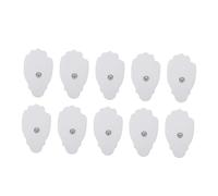 Gatuida 10pcs Pads D’électrodes De Réutilisables En Silicone Blanc Portable Pour Electrostimulateur Ems, Coussinet Gel Musculaire Douloureux, Accessoire Domestique Pratique
