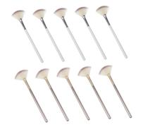 Gatuida 10pièces Coffret De Pinceaux De Maquillage Éventail Applicateurs Pour Illuminateur Et Poudre Cosmétique