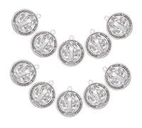 Gatuida 10pièces Médaille Saint Benoît Métal avec Croix Lot de Pendentifs pour Création de Bijoux Colliers et Porte-clés