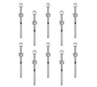 Gatuida 10Pièces Tendeur de Câble Acier Inoxydable Connecteurs pour Balustrade Résistants Corrosion Adaptés Utilisation Intérieure et Extérieure