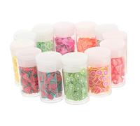 Gatuida 12 boîtes Boîtes de Tranches de Fruits Argile Polymère pour Décoration Ongles et Artisanat DIY Nail Art Motifs Amusants