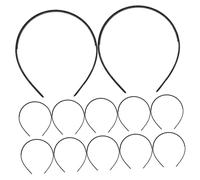 Gatuida 12 Pièces Bandeau En Plastique Antidérapant Jolis Bandeaux Pour Femmes Fourniture De Bricolage Noir Plastique