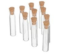 Gatuida 12 pièces Bouteilles à Souhaits Verre Miniatures Lot Bouchons Liège Petits Récipients DIY pour Messages Huiles Essentielles Décorations et