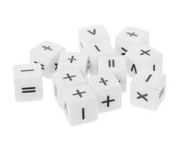 Gatuida 12 pièces Dés Enseignement Mathématiques avec Signes Addition Soustraction Multiplication Division Jeu Éducatif pour Garçon Fille Accessoire Pédagogique pour Apprentissage Ludique