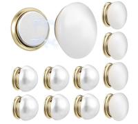Gatuida 12 pièces Hijab Magnets Magnetic Pearl Button Fasteners For Wedding Veils And Scarves Lightweight Dress Weights With Secure Magnetic Closure Cat's Eye Stone Set