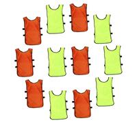 Gatuida 12 pièces Lot de Chasubles Entraînement Football Garçon Fille Respirantes et Légères avec Sangles Élastiques Gilets sans Manches pour Basket Rugby Activités Extérieures