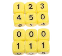 Gatuida 12 pièces Lot de Dés Numérotés Colorés Accessoires Jeu de Société et Enseignement Mathématique pour Fêtes et Apprentissage