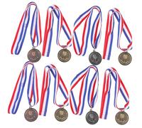 Gatuida 12 Pièces Lot de Médailles de Récompense Garçon Fille Or Bronze avec Ruban Médailles Légères pour Compétitions Scolaires Courses et Marathons Commémoratifs