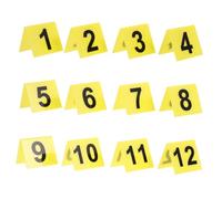 Gatuida 12 pièces Marqueurs Numéros Tentes Scène Crime pour Jeux Enquête Halloween Fêtes