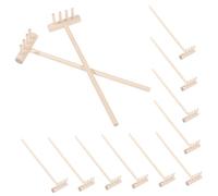 Gatuida 12 pièces Mini Bamboo Rake Set Polished Mini Garden Rake for Zen Table Smooth and Practical Miniature Garden Decoration Accessories for Home and Office