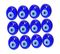 Gatuida 12 Pièces Pendentif Oeil du Diable bleu décorations charme maléfique pendentifs CHARMES EVILS EVILS assorti collier mauvais yeux collier mauvais oeil mauvais oeil maison Un verre