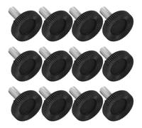Gatuida 12 Pièces Pieds Réglables, Vis M8x20mm en Plastique et Fer | Noir, Protection du Sol et Mise à Niveau Précise, pour Chaise Cuisine et Armoire