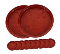 Gatuida 12 Pièces Plateau de Drainage pour Fleurs Lot de Soucoupes Support pour Pots de Plantes Protection Fuites Eau