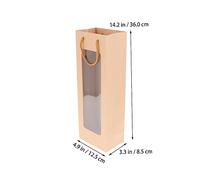 Gatuida 12 Pièces Pochette pour Bouteille De Vin Rouge en Papier Kraft avec Fenêtre Transparente Lot de Cadeaux Portable Et Résistant