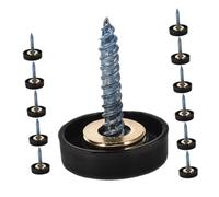 Gatuida 12 pièces Vis Miroir Acier Inoxydable avec Capuchons Décoratifs Clous Verre Épais pour Fixation Miroir Salle de Bain et Sécurisé