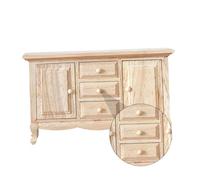 Gatuida 12 pour Maison de Poupée, Meuble Décoratif Miniatures, Armoire Compacte pour Accessoires Poupée, Modèle Réduit Éducatif Bois Naturel