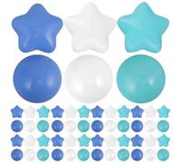 Gatuida 120 balles pour Piscine à balles Recharges colorées en Plastique pour Parc à Jeux - de Jeu incassables en Forme d'étoile et Rondes - Accessoires pour fêtes à la Piscine et salles de