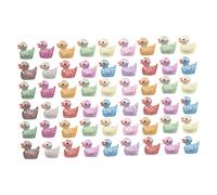 Gatuida 120 Pièces Mini Canards Résine Étincelante Figurines Animalières Colorées pour Décoration de Jardin Féérique Aquariums et Bricolage Accessoires de Maison