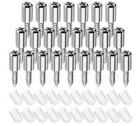 Gatuida 120 pièces Self-tapping Screw-in Shelf Pins With Protective Sleeves Stable Shelf Support Pegs For Furniture Cabinets And Wardrobes