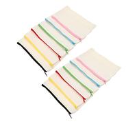 Gatuida 12pièces Trousse à Maquillage Toile avec Fermeture Éclair Pochette Zippée pour Cosmétiques Sac Toile Compact pour Voyages Et Déplacements