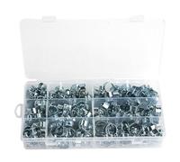 Gatuida 135 pièces Collier de Serrage Métallique avec Plaquage Zinc Mini Clip à Ressort pour Tuyaux Eau Assortiment Polyvalent pour Air Carburant et Silicone Robuste et Portable