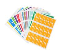 Gatuida 14 feuilles Étiquettes de Câble Autocollantes Colorées de Autocollants Étiquettes Organisatrices pour Câbles Résistantes à Eau et Indéchirables Pratiques pour Écoles et Bureaux