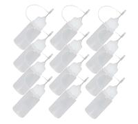 Gatuida 15 Bouteilles Applicatrices de Colle Précises 30 Ml en Plastique Blanc, Bouchon Étanche Anti-fuite, pour Bricolage et Réparations Maison, Lot de 15