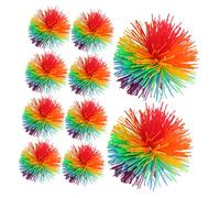 Gatuida 15 pièces Balles Sensorielles Fluffy Silicone Jouets Élastiques Anti-Stress Rebondissants pour Garçon Fille et Animaux Jeu Créatif et Portable