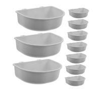 Gatuida 15 Pièces Bassines Eau et Distributeurs Alimentaires pour Chiens Chats Lapins et Petits Animaux Faciles à Installer et Nettoyer Adaptées Aux Chenils et Cages de Transport Gris