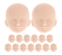 Gatuida 15 têtes de poupées de Simulation : têtes en Plastique Souple pour l'entraînement au Maquillage et la retouche, pièces de Mannequin Miniatures pour la création et la réparation de