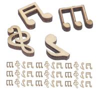 Gatuida 150 pièces Rondelles Bois Forme de Note de Musique Bois Naturel Brut Décorations DIY Confettis Thème Musical pour Fêtes et Loisirs Créatifs