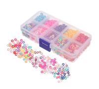 Gatuida 1500 pièces Kit de Perles Plates Colorées Argile Polymère pour Fabrication de Bracelets DIY pour Bijoux Faits Main Cadeau Créatif pour Amateurs de Loisirs Créatifs