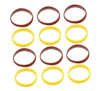 Gatuida 16 Pièces Bracelets Silicone avec Design Sanskrit Résistants à Eau et Réutilisables Bandes Élastiques Confortables pour Sport et Usage Mixte et Jaune