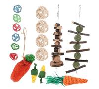 Gatuida 16 pièces Jouets à Mâcher pour Petits Animaux Accessoires Naturels pour Hamster Lapin et Chinchilla Soins Dentaires et Divertissement Sûr