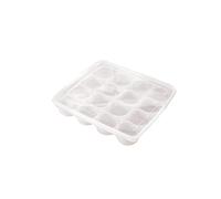Gatuida 16grille Organisateur De Réfrigérateur Transparent Avec Couvercle Pour Cupcakes Boîte De Rangement Multifonctionnelle Pour Sushi Et Desserts Pour Picnics Et Fêtes Blanc
