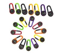 Gatuida 18 pcs Boussole Portable avec Clip Outil de Navigation Précis Plastique pour Camping Randonnée et Survie Plein Air et Compact avec Marquages Lumineux