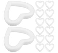 Gatuida 18 Pièces de Couronnes Cœur en Polystyrène Blanc 135 CM pour Décoration Mariage Saint-Valentin et Fêtes Anneaux Floraux Artisanaux Réutilisables pour Création Ornementale