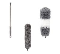 Gatuida 1Ensemble Balai à Poussière Microfibre Duster Rétractable avec Tête Chenille et Microfibres pour Nettoyage de Plafonds et Mobilier Outil de Nettoyage