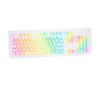 Gatuida 1ensemble Clavier Mécanique Touches Jeu De Keycaps Colorés Pbt Transparent avec Design Rétroéclairé pour Clavier Gamer Résistant à Huile Usure Confort Optimal