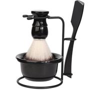 Gatuida 1Ensemble Kit de Rasage pour Hommes Ensemble Complet avec Blaireau Bol Moussant et Support Ergonomique pour Rasage Parfait à Domicile ou Salon