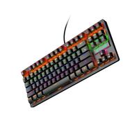 Gatuida 1pièce Clavier Mécanique Gamer Tkl Noir avec Éclairage RGB Accessoires pour Ordinateur Conception Ergonomique Et Étanche pour Bureau Et Gaming
